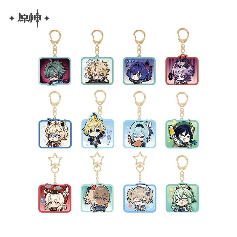 Genshin Impact Chibi Emoji Series Acrylic Keychain: Mondstadt
