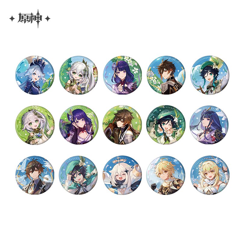Preorder* Genshin Impact Anniversary Series Pin Badges — Animon