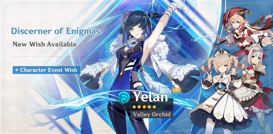 Event Wish "Discerner of Enigmas" - Boosted Drop Rate for "Valley Orchid" Yelan (Hydro)!