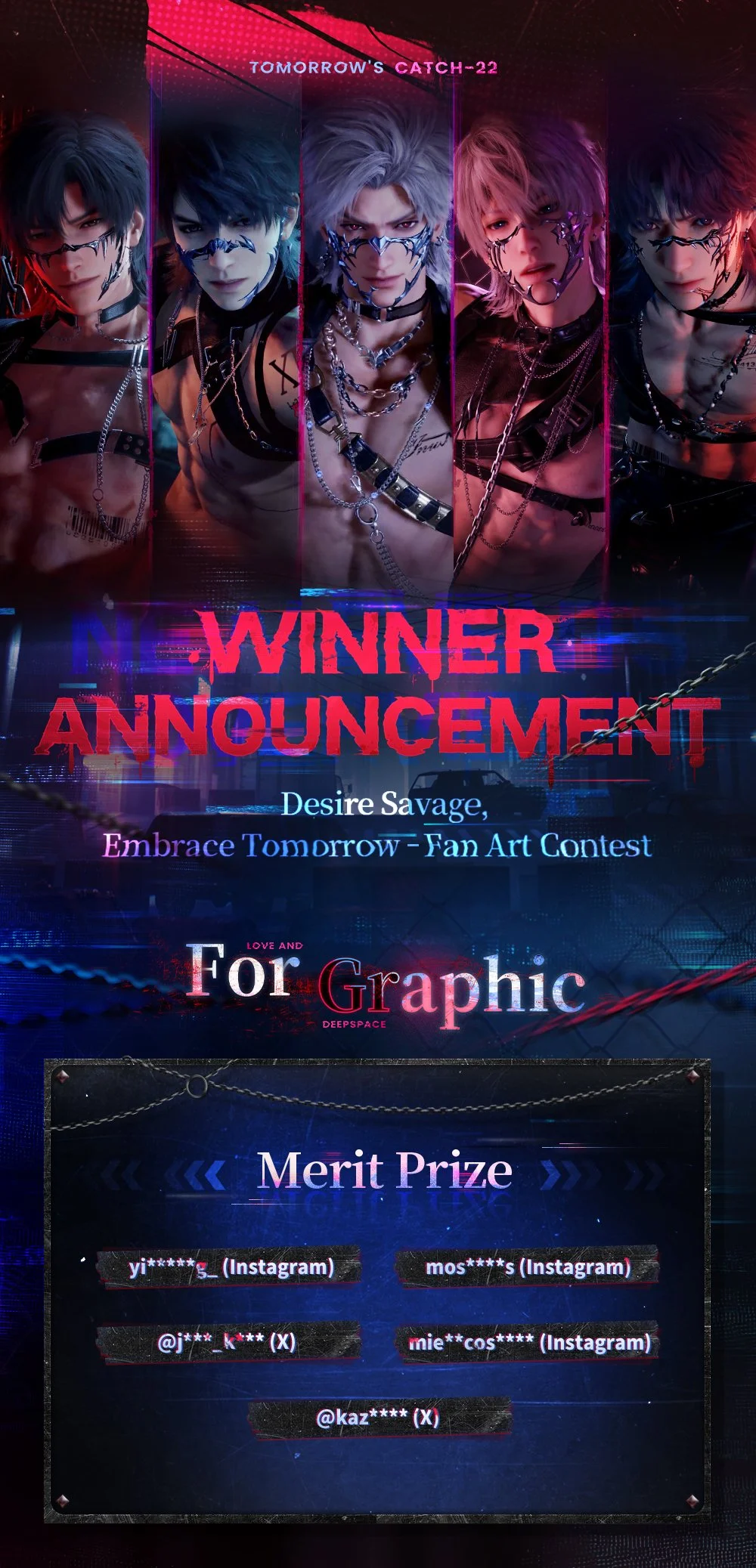 Love and Deepspace | [Desire Savage, Embrace Tomorrow] Fan Art Contest