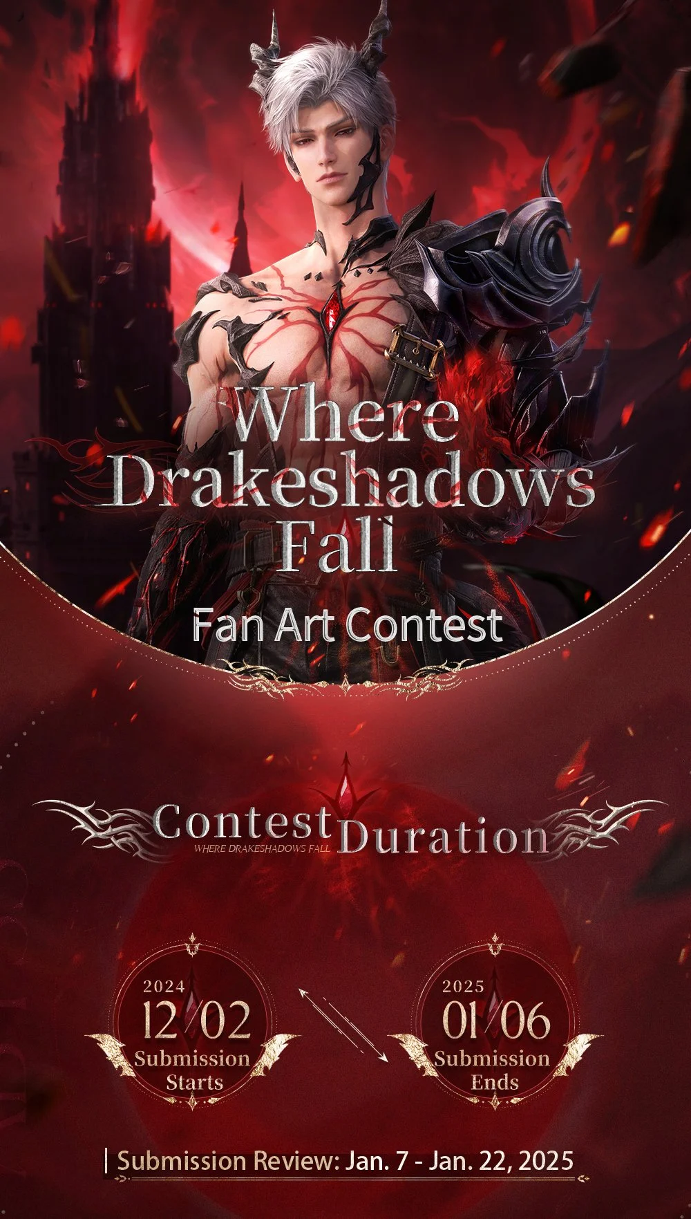 Love and Deepspace | Where Drakeshadows Fall Fan Art Contest