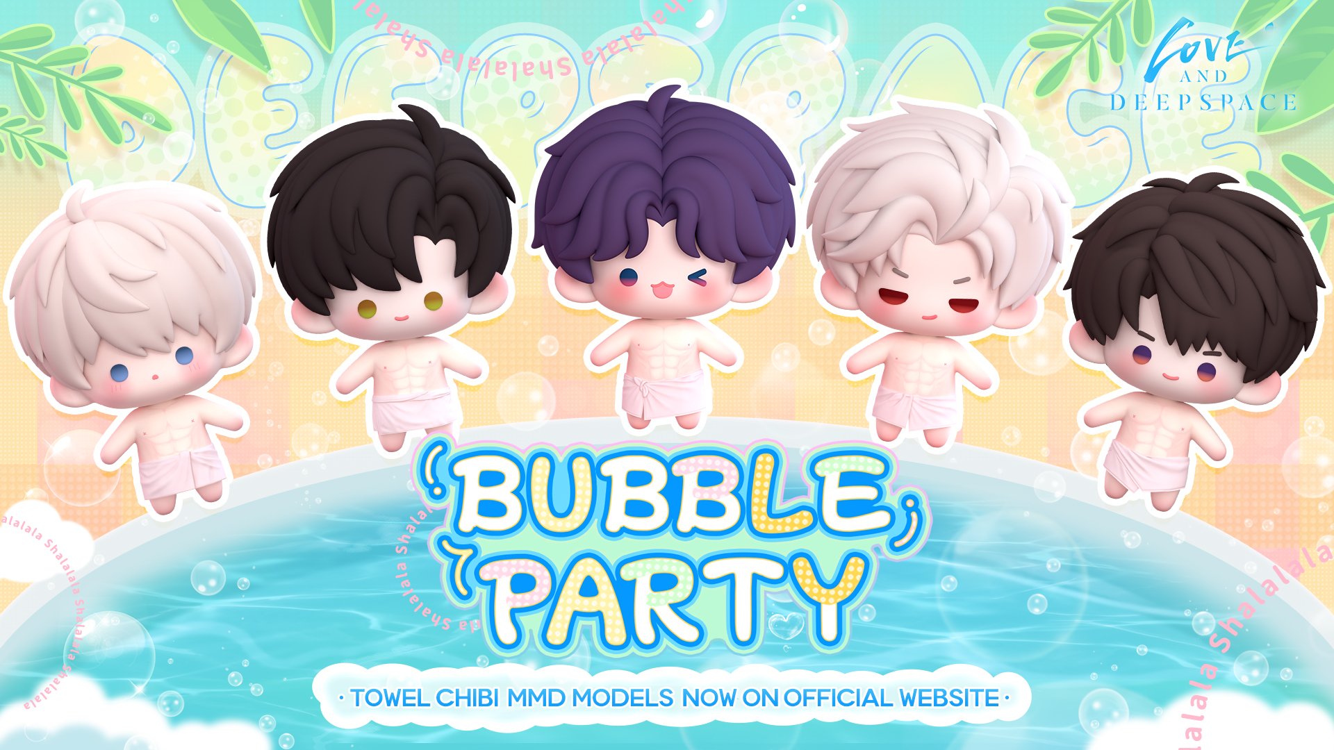 Love and Deepspace | Bubble Party Chibi MMD Models