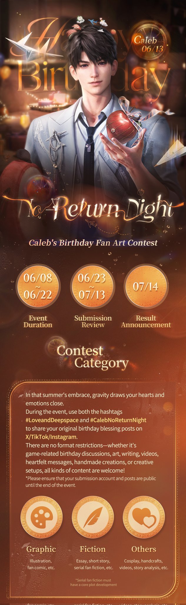 Love and Deepspace | Caleb's Birthday Fan Art Contest