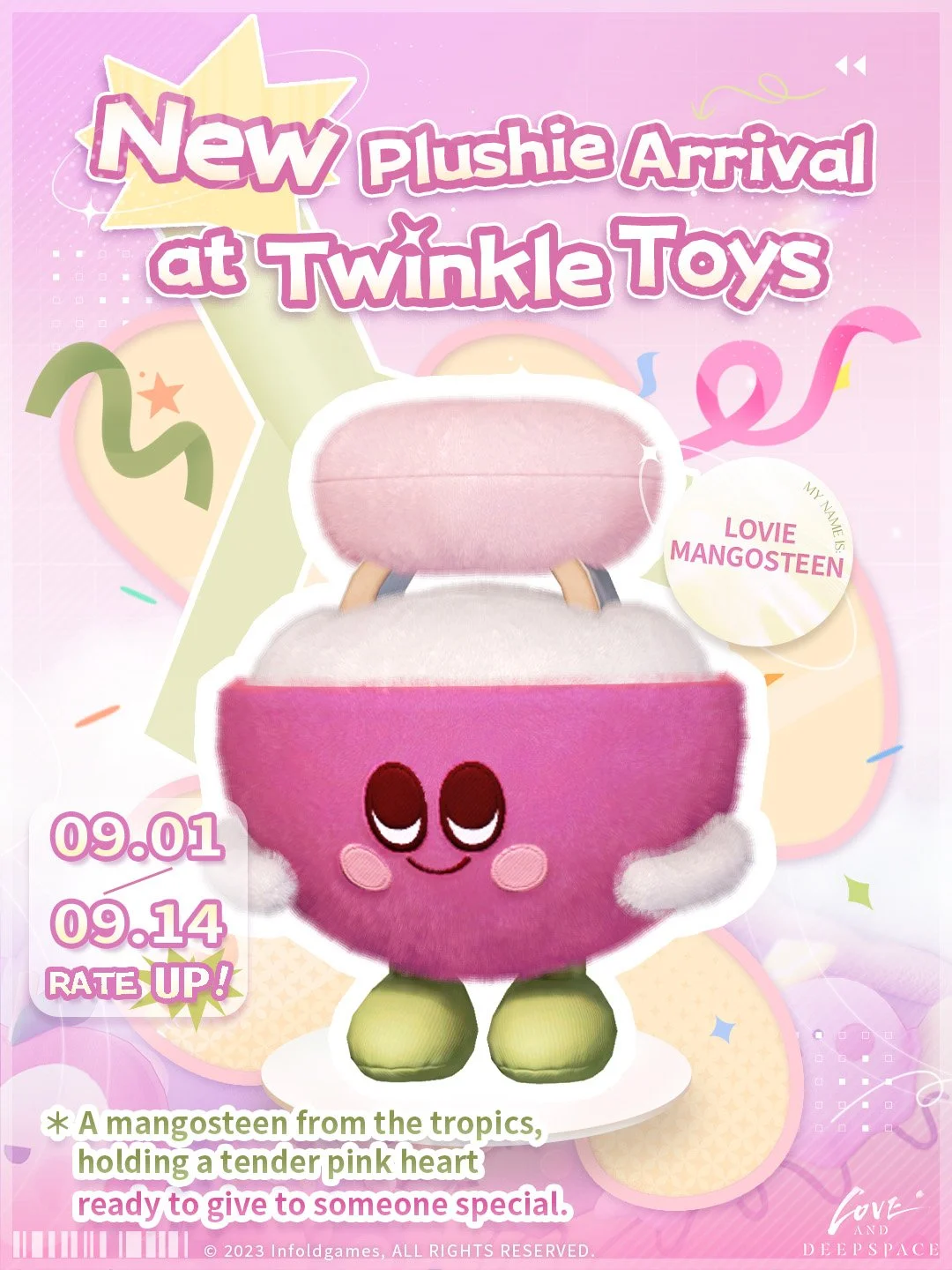 Twinkle Toys' new member comes with a hard shell.