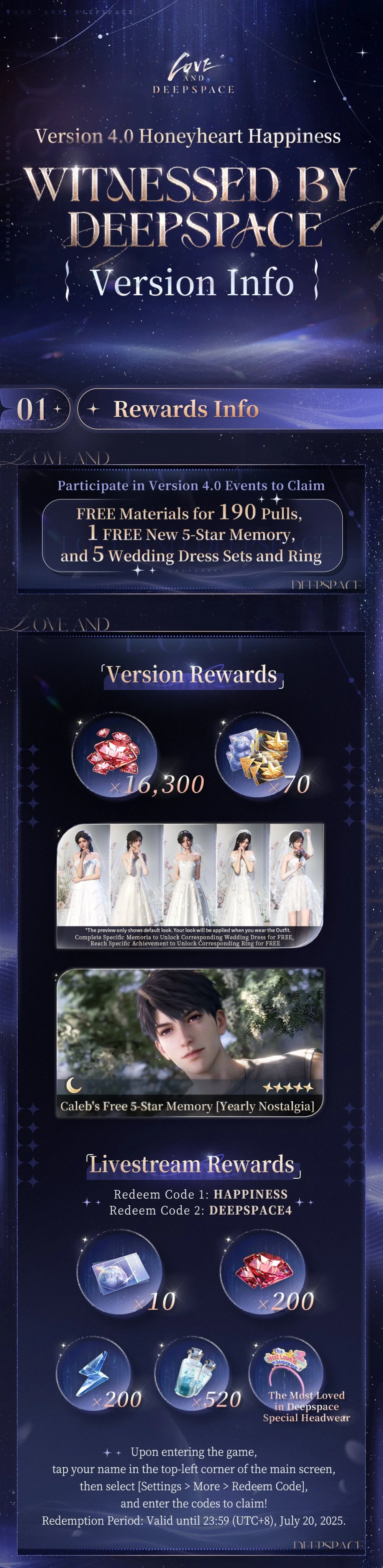 Love and Deepspace | Ver. 4.0 Special Program