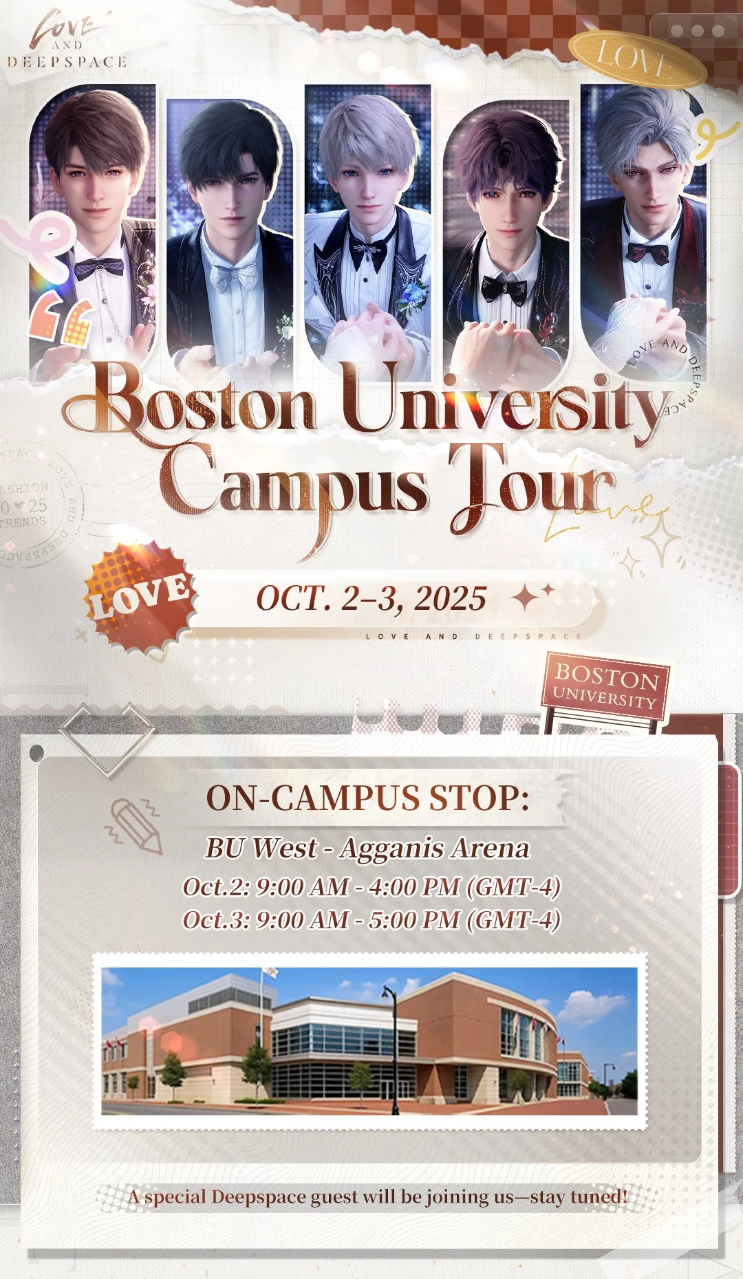 The Love and Deepspace Campus Tour is coming to Boston University!