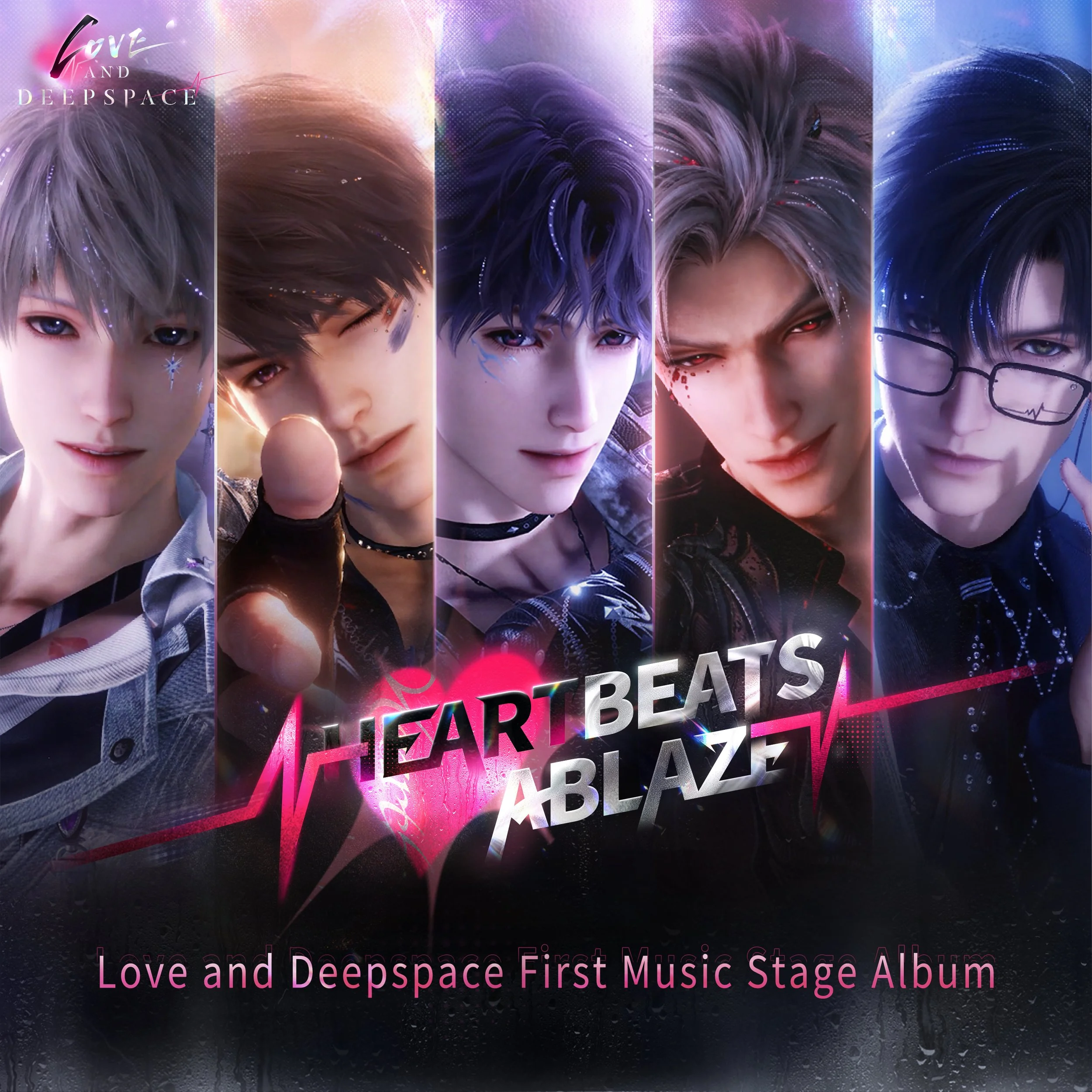 Love and Deepspace's first music stage album [Heartbeats Ablaze] is now officially released!
