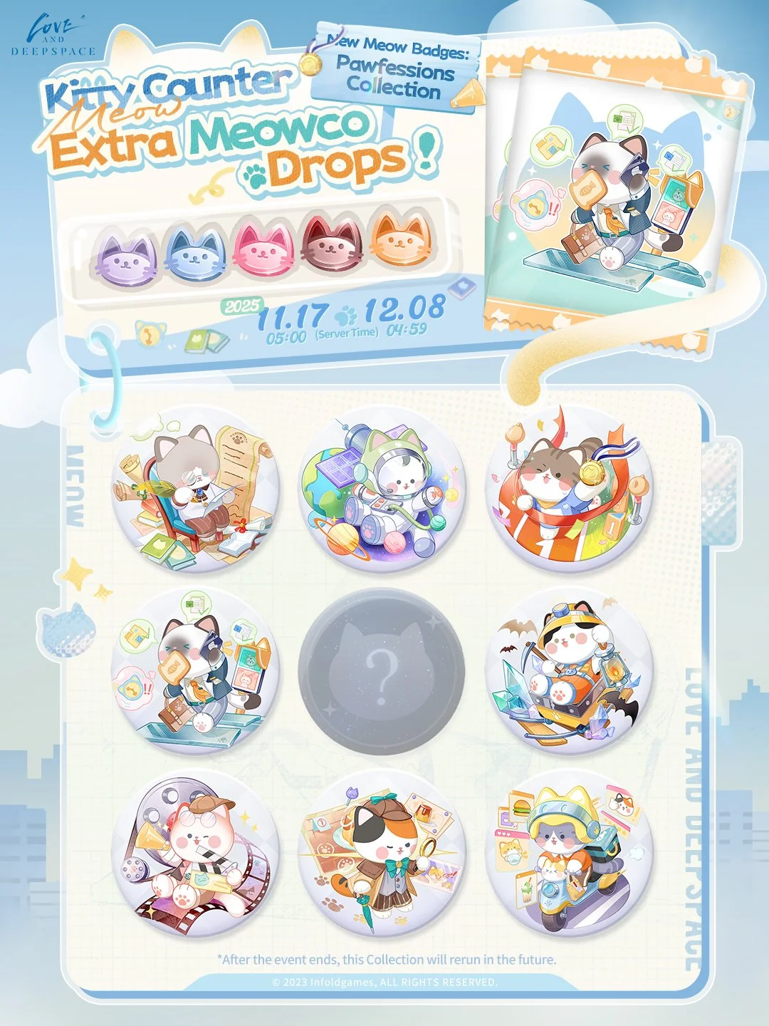 As the first glow of a new day lights up Linkon City, the kitties are up and ready to work hard for tasty fish treats.