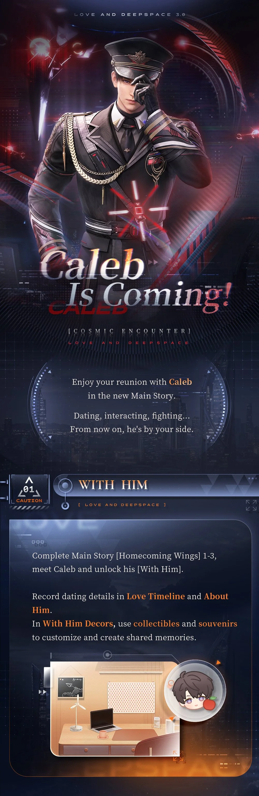 Love and Deepspace | Caleb is Coming Back Home!