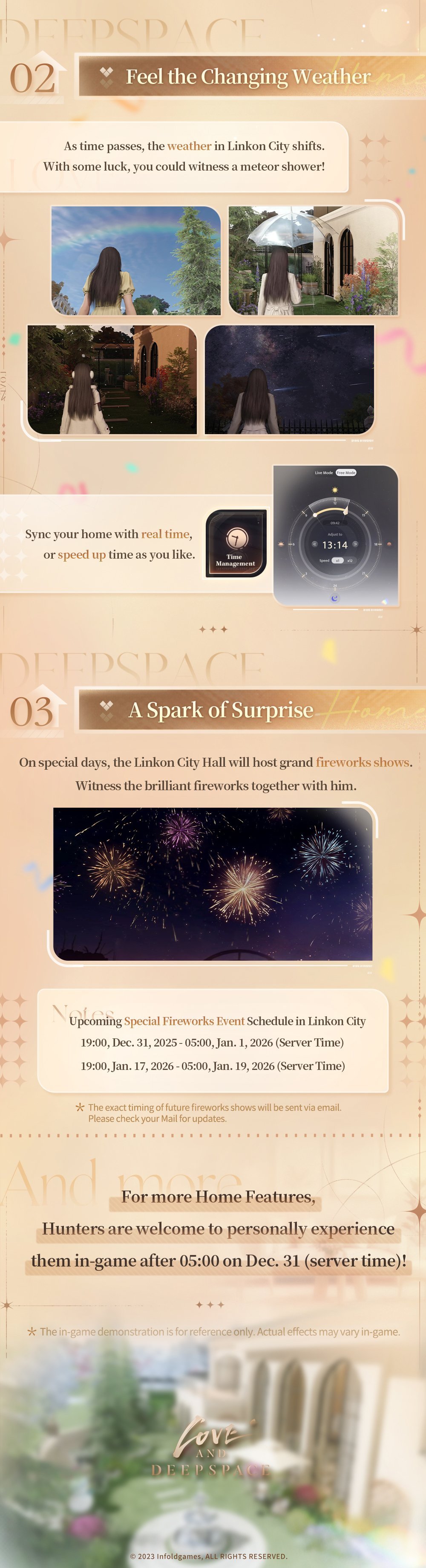 The new [Home] Feature is coming soon. Log in to claim a garden villa!