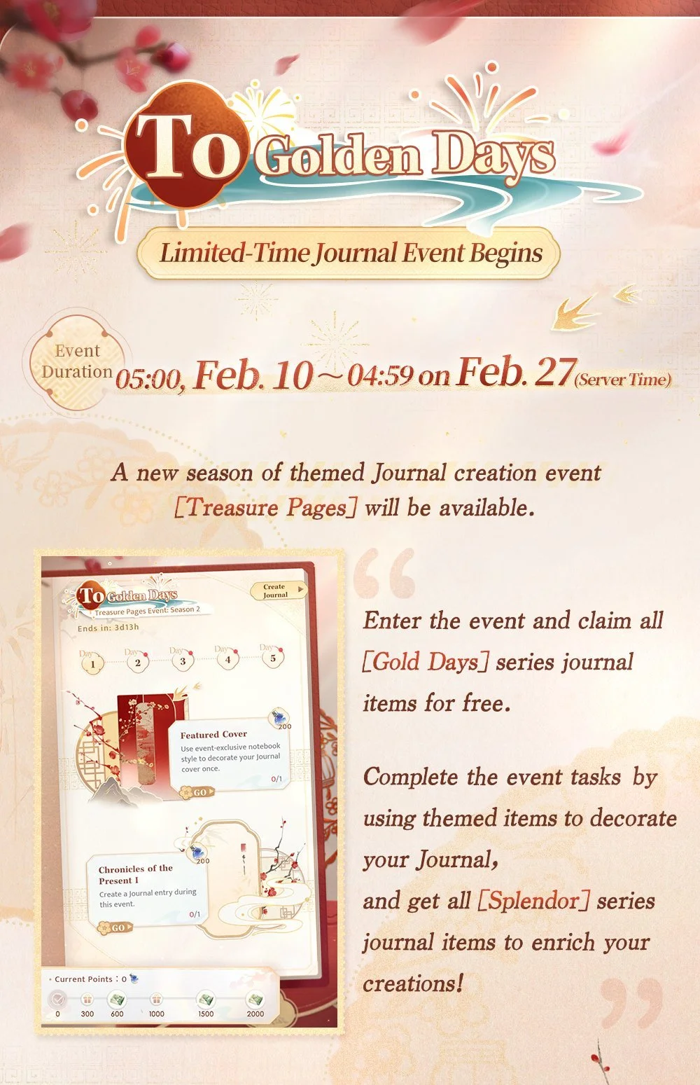 New Themed Journal Event [To Golden Days] Is Coming Soon!