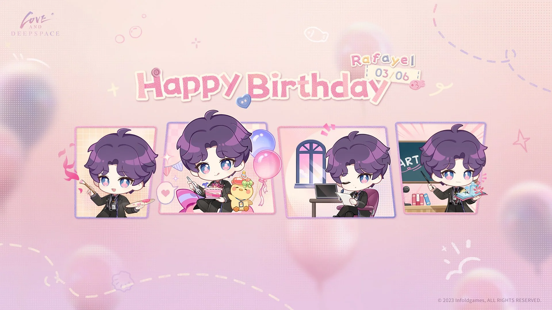 Love and Deepspace | Chibi Wallpaper