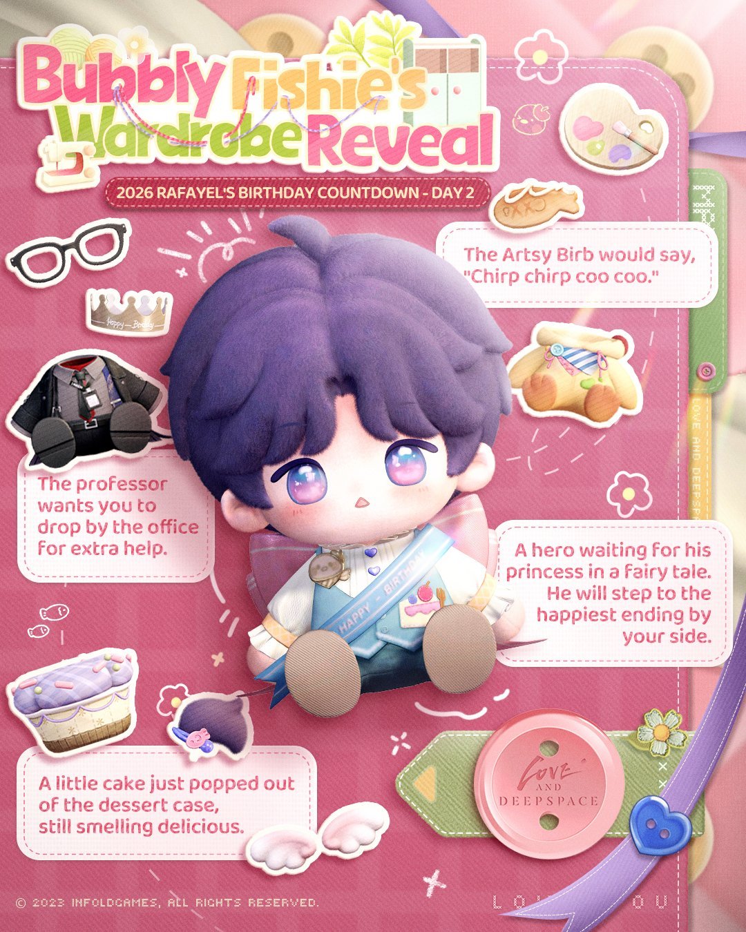 Inspired by him, sew all heartfelt affection into soft stitches.