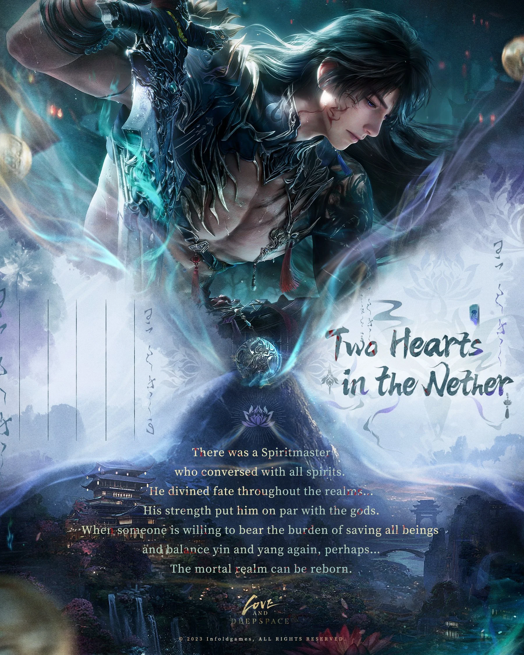 Soft ripples stir the pool, veiled in drifting mist. Fed by the soulbeads, the bingdi lotuses bloom ever more alluring.