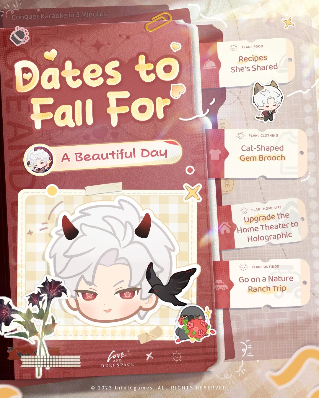 While tidying the desk, a notebook slips out—