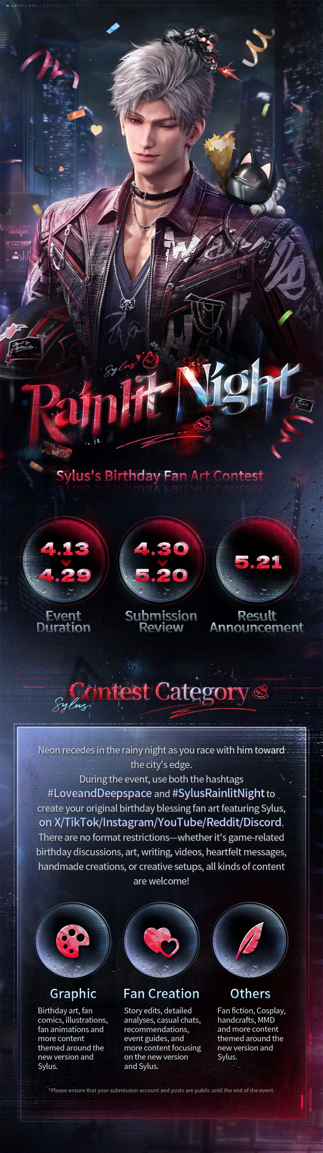 Love and Deepspace | Sylus's Birthday Fan Art Contest
