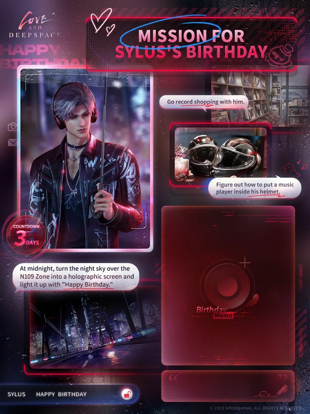 Sylus's birthday is approaching, and this year's "mission" is coming together.