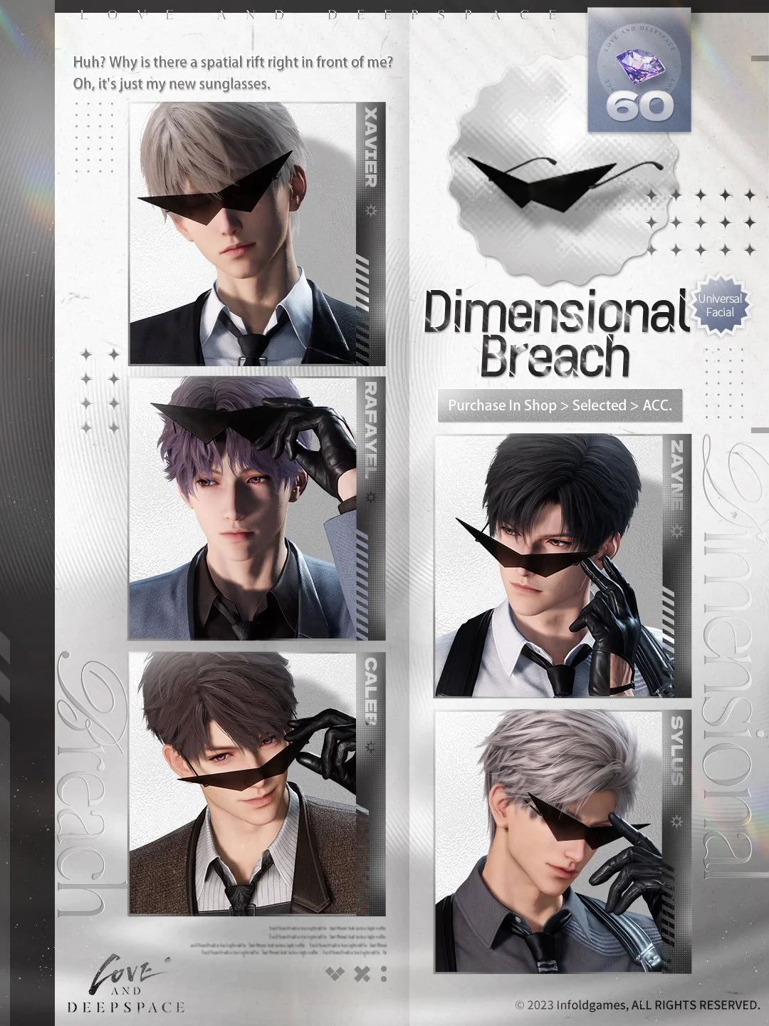 Love and Deepspace Adds “Dimensional Breach” Universal Facial Accessory Permanently to the Shop