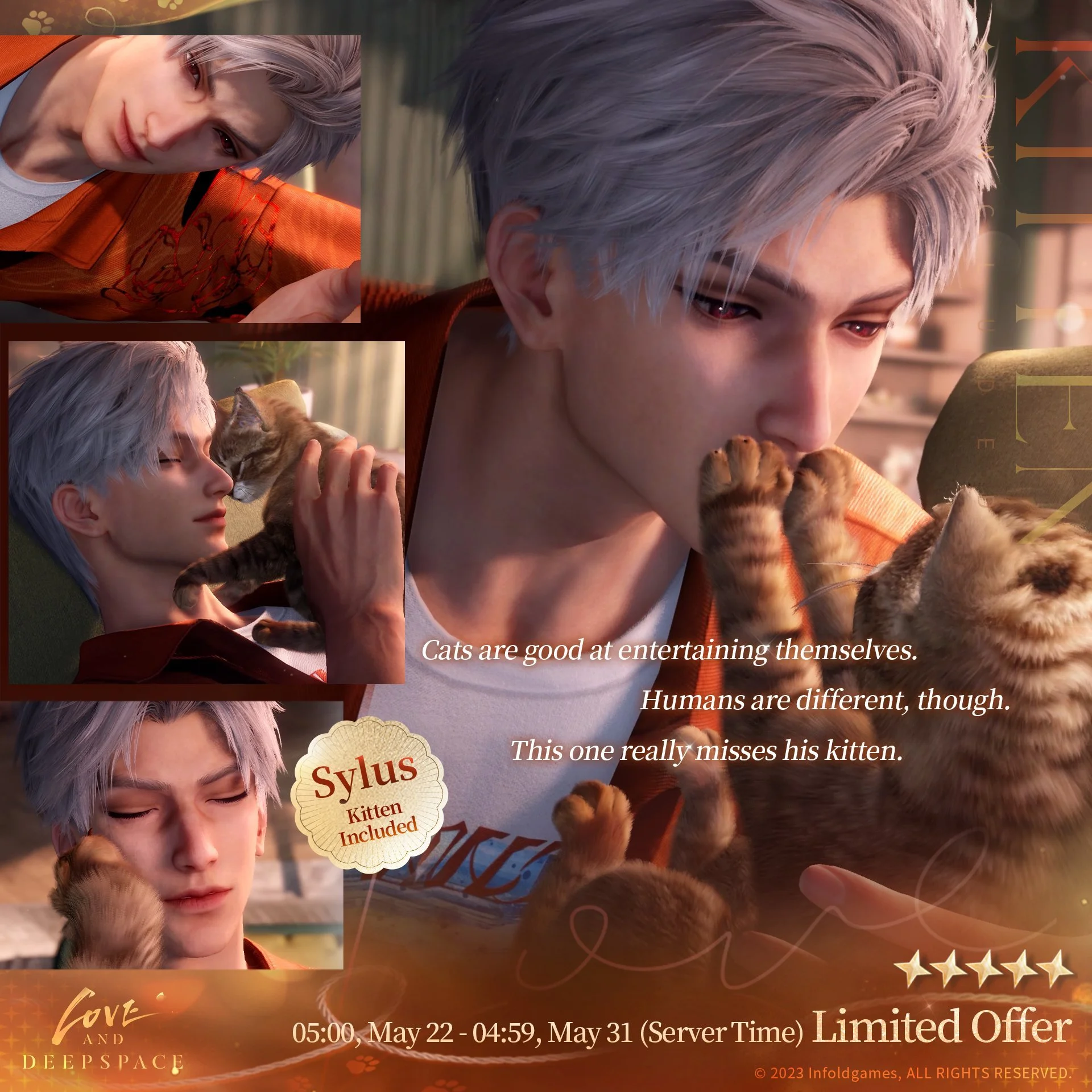 Love and Deepspace Sylus: Kitten Included Banner Guide — Release Date, Rewards, Pity System, and Limited Outfit Details