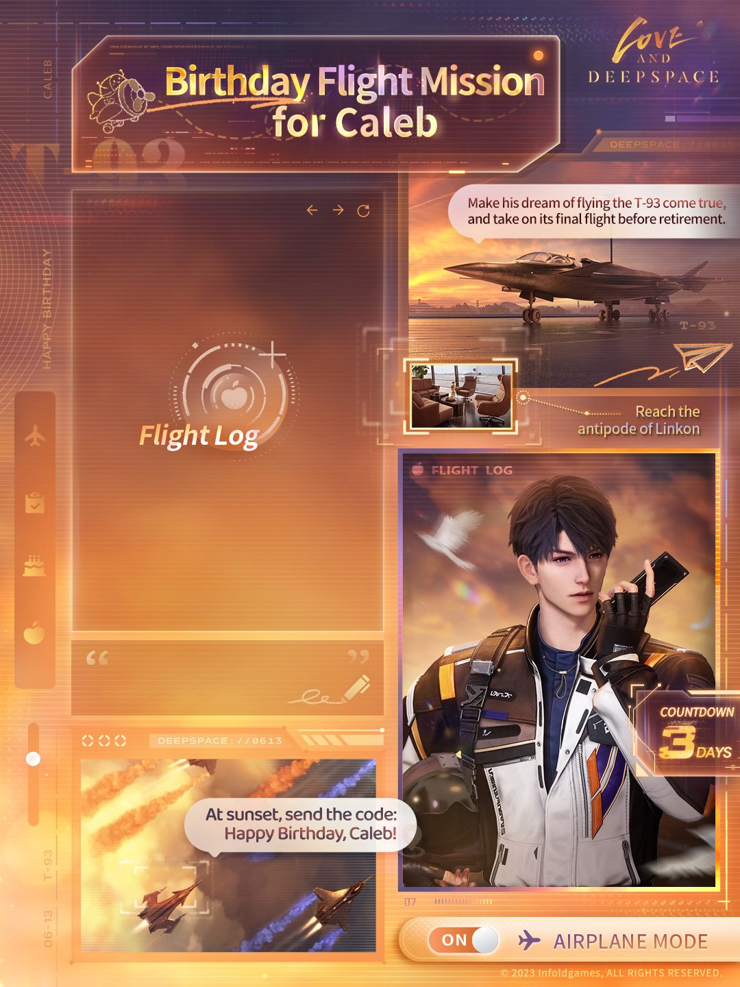 Love and Deepspace Caleb Birthday Event Begins: Dreams Among Clouds Celebration and T-93 Final Flight Explained