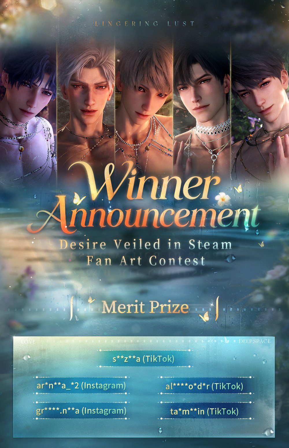 Love and Deepspace Desire Veiled in Steam Fan Art Contest: Event Details, Submission Rules, and Winner Announcement