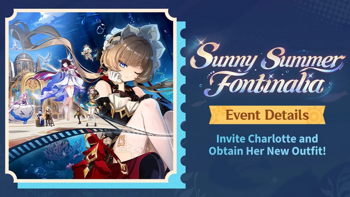 Genshin Impact Sunny Summer Fontinalia Event Guide: How to Get Free Charlotte, Hurlock Variations Outfit, and Event Rewards