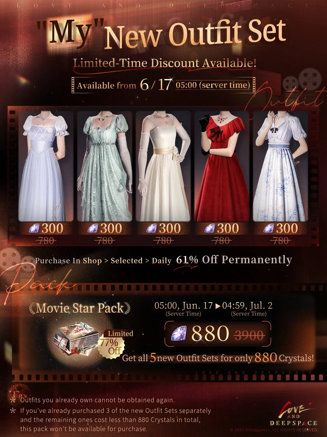 Love and Deepspace “My” Outfit Sets Become Permanently Available With New Daily Collections