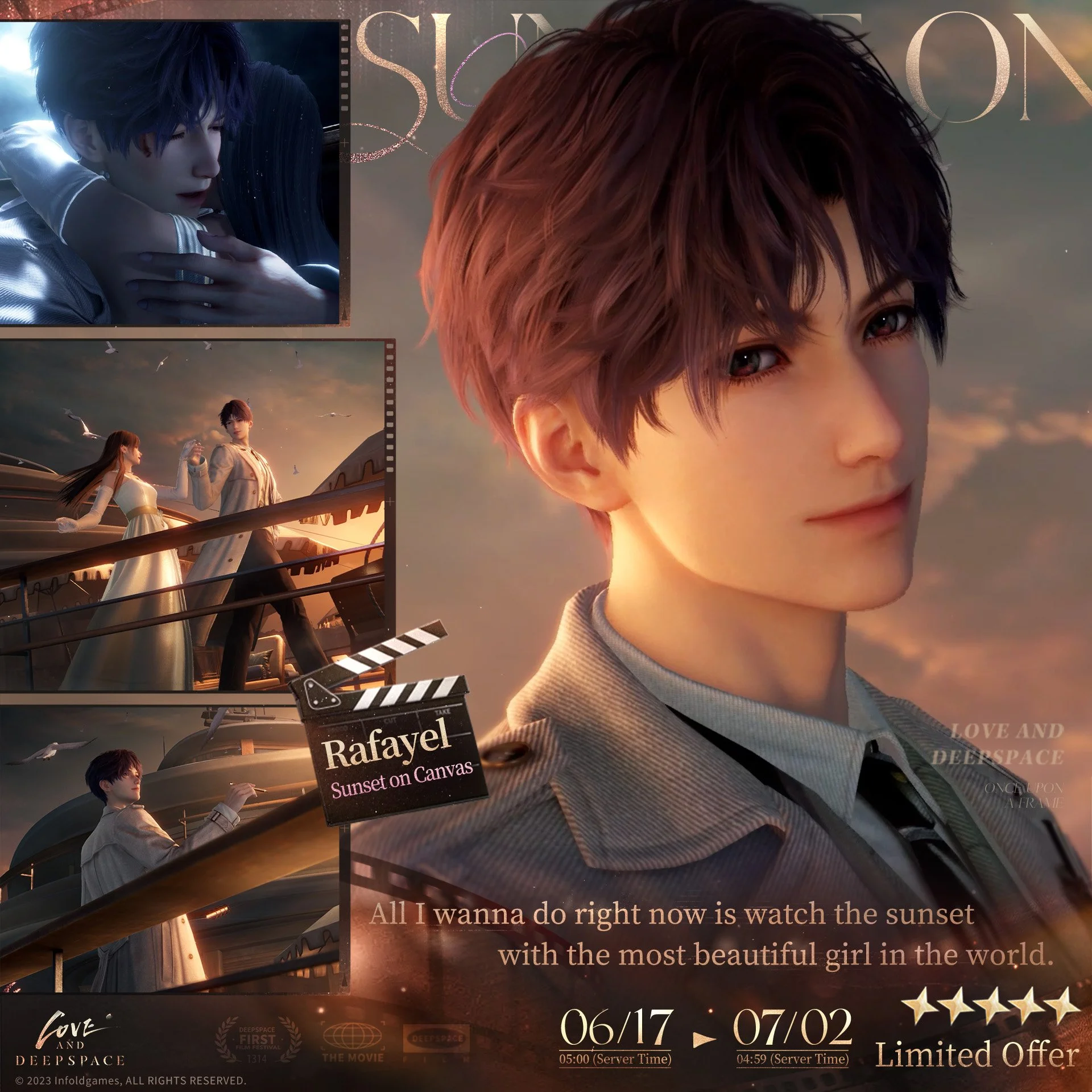 Love and Deepspace Rafayel: Sunset on Canvas Adds a New Interactive 5-Star Memory in Once Upon a Frame Event
