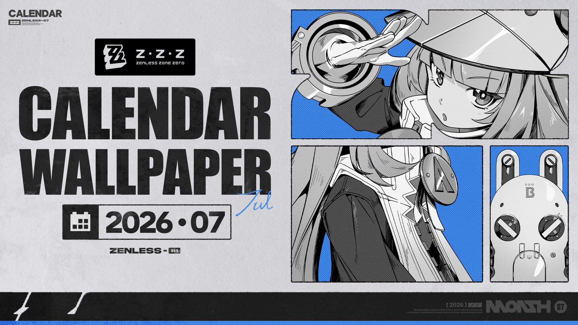 ZZZ July 2026 Calendar Wallpaper: Download Phone and PC Versions