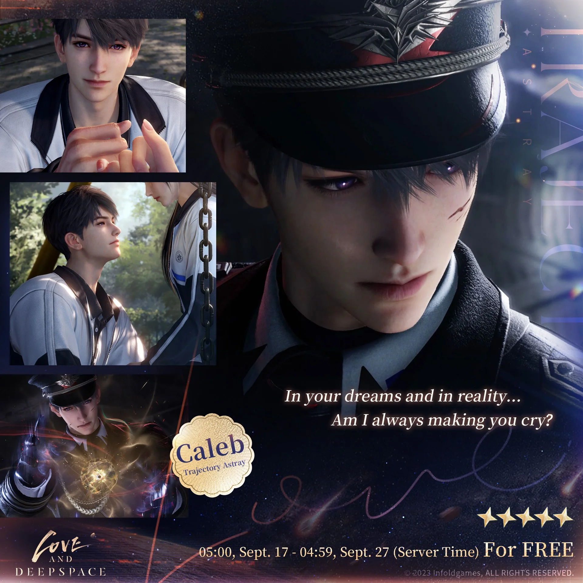 Love and Deepspace Caleb Main Story Branch: Our Trajectory Astray and Free 5-Star Memory