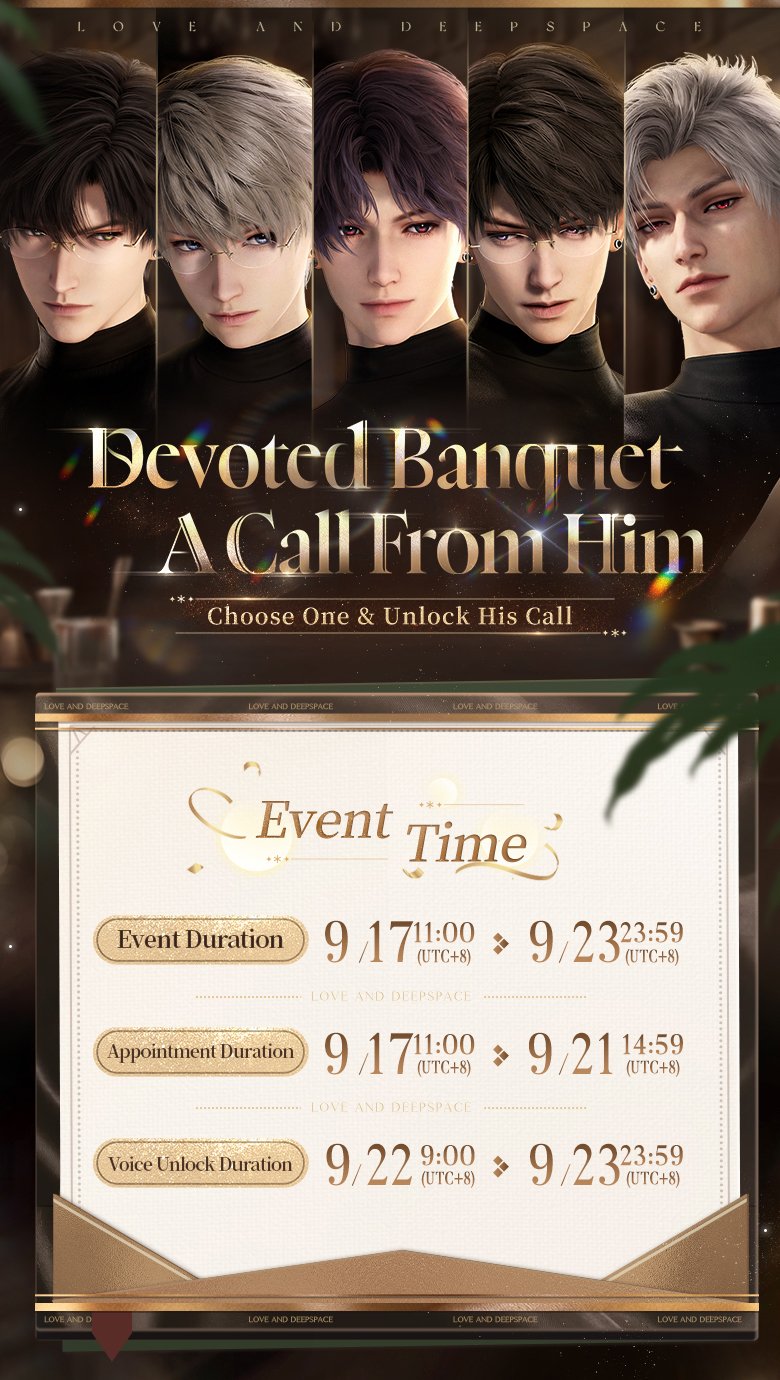Love and Deepspace Devoted Banquet: A Call From Him Event Guide