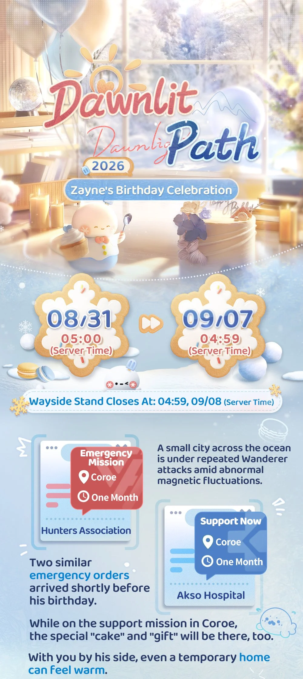 Love and Deepspace Zayne Birthday Event: When Embers Rise Memory, Rewards and Dates