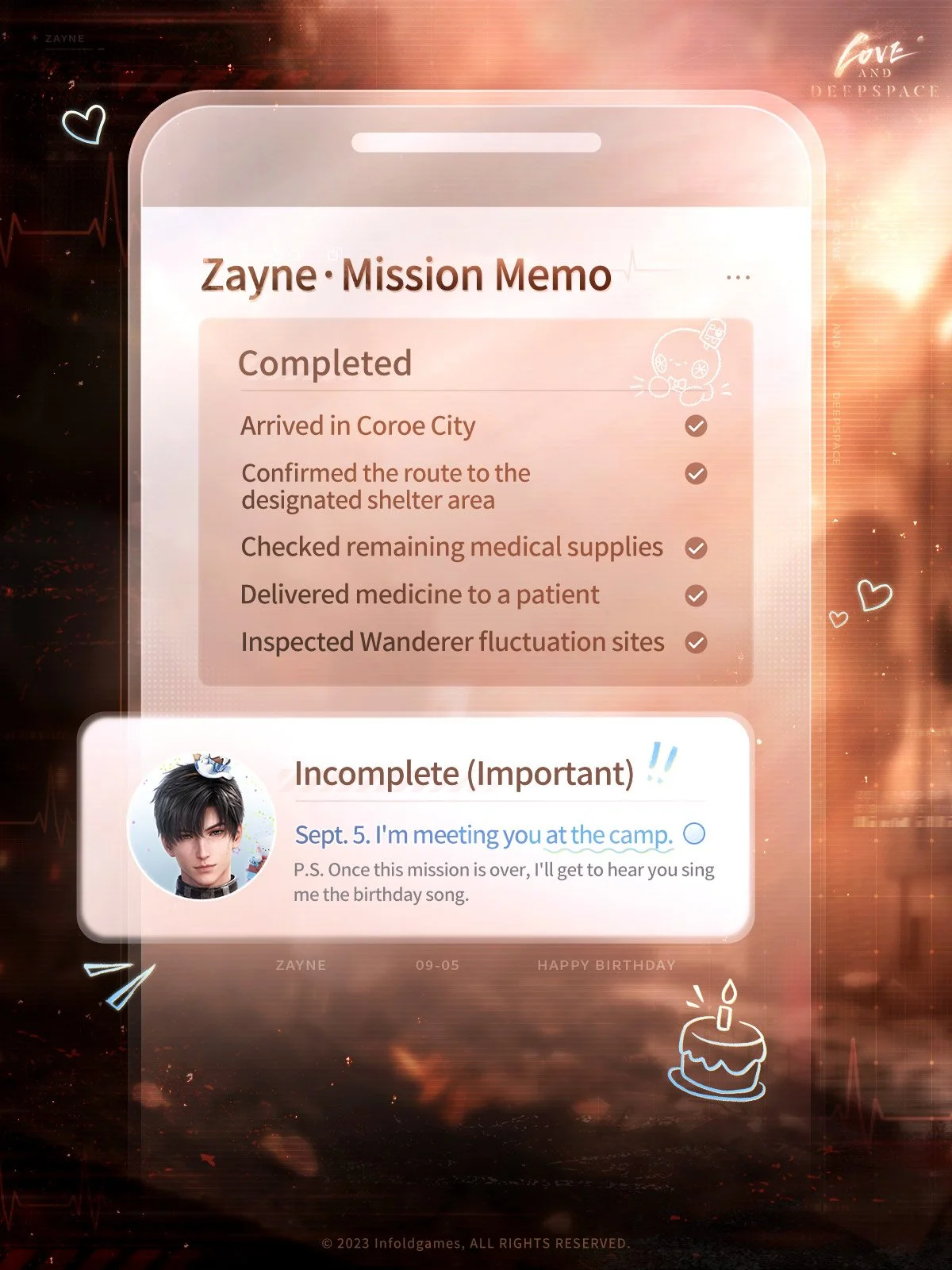 Love and Deepspace Zayne Birthday Sneak Peek: A Promise Before His Special Day