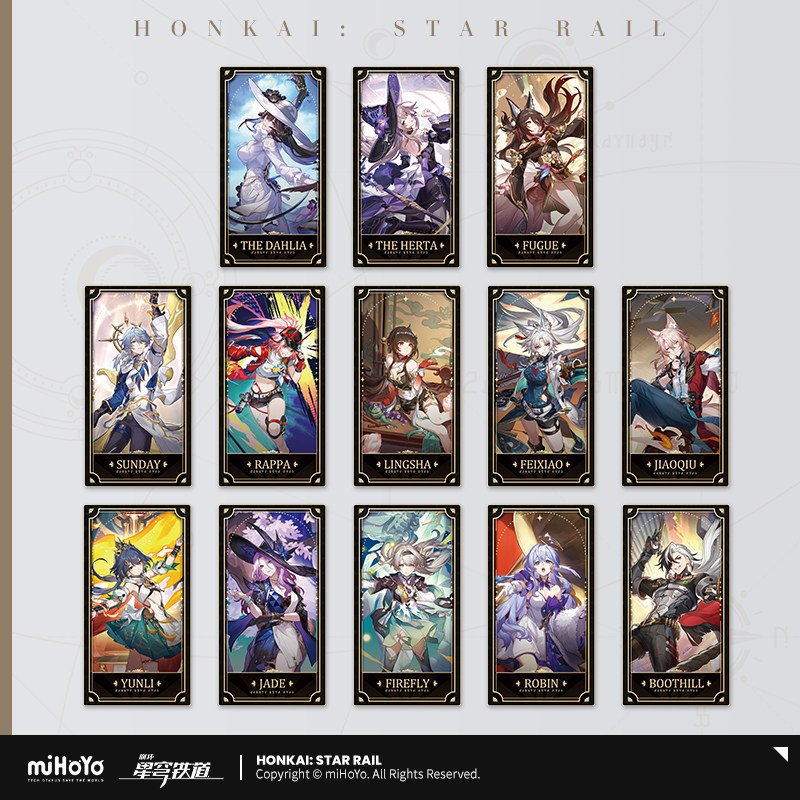 *Preorder* Honkai: Star Rail Second Anniversary Series Card Type A Blindbox (13 designs): Single Pull
