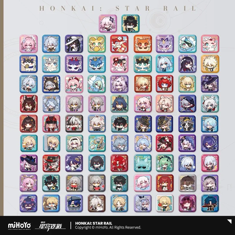 Honkai: Star Rail PomPom's Exhibition Hall Series Emoji Square Pin