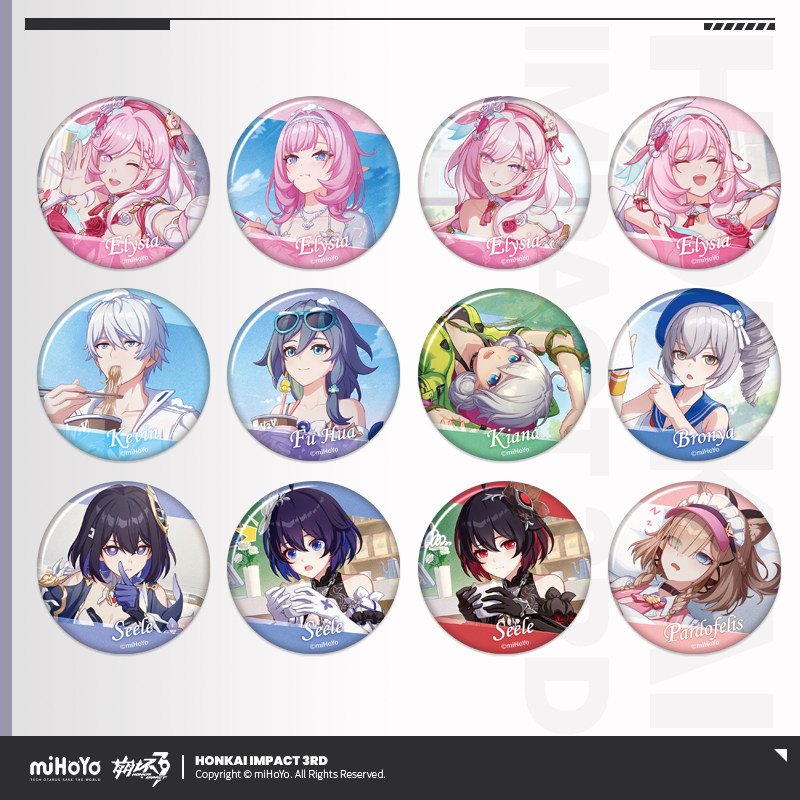 *Preorder* Honkai Impact 3rd CG Series Pin Badges Blindbox Vol 10.0 (12 designs): Single Pull