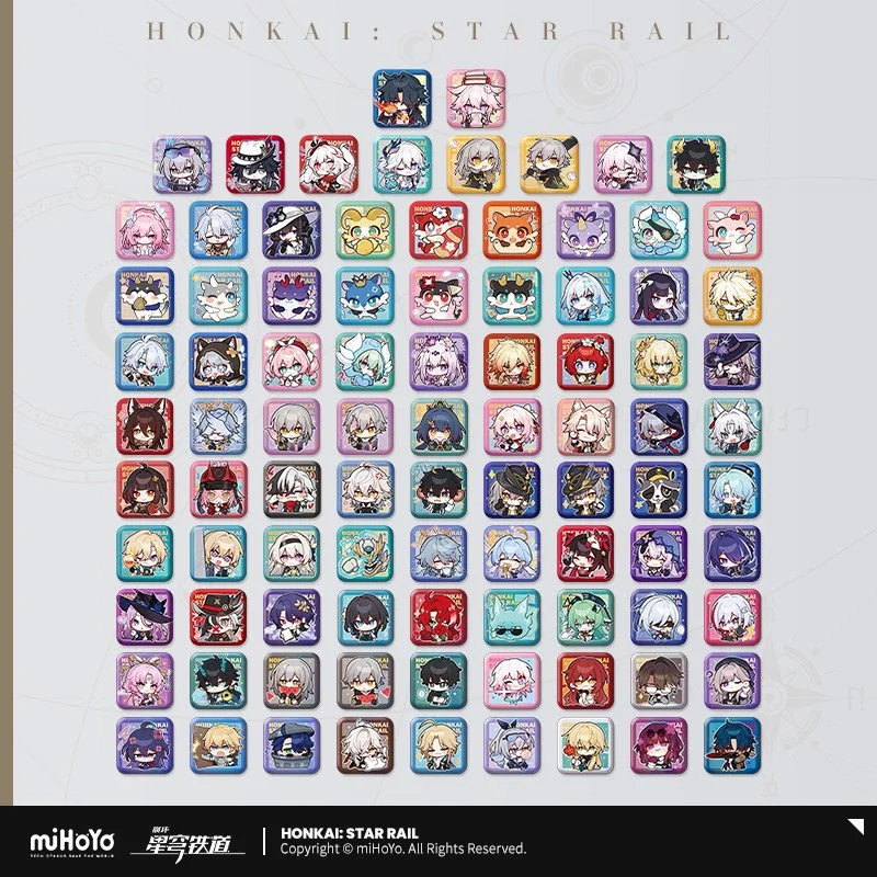 Honkai: Star Rail PomPom's Exhibition Hall Series Emoji Square Pin