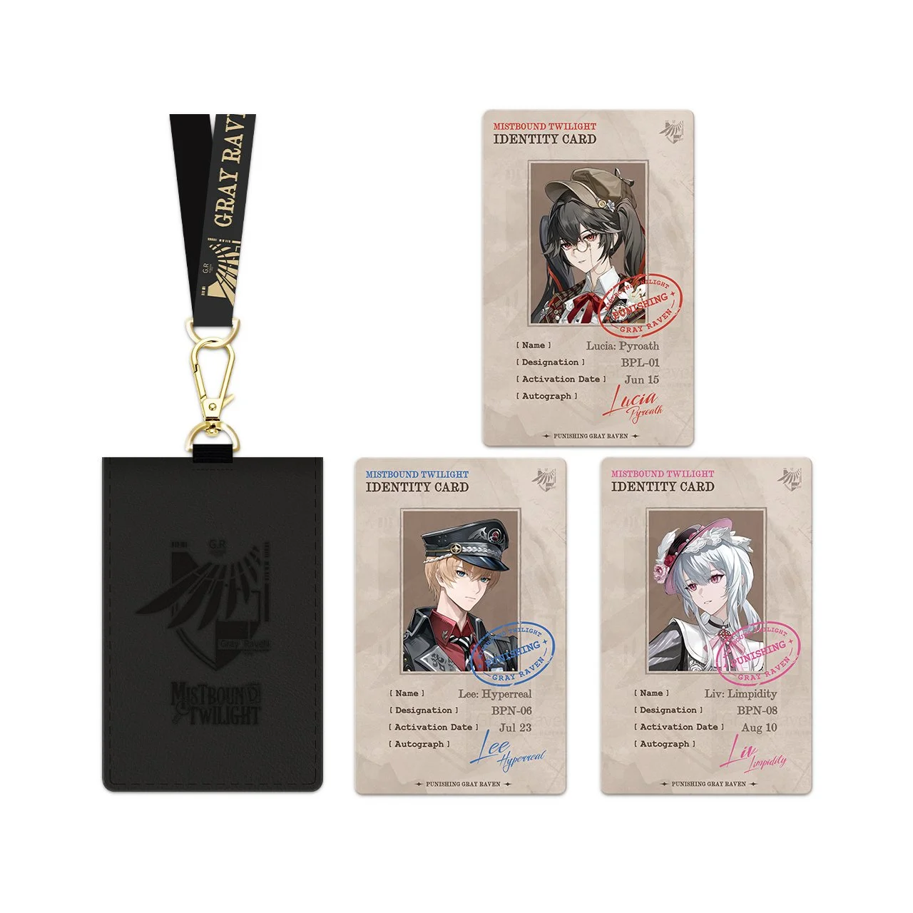 Punishing: Gray Raven Mistbound Twilight Series ID Card Holder Set