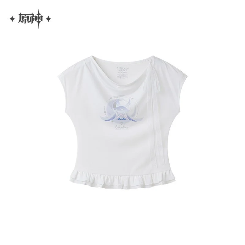 *Preorder* Genshin Impact Columbina Theme Impression Series Slim Fit Short Sleeve T Shirt