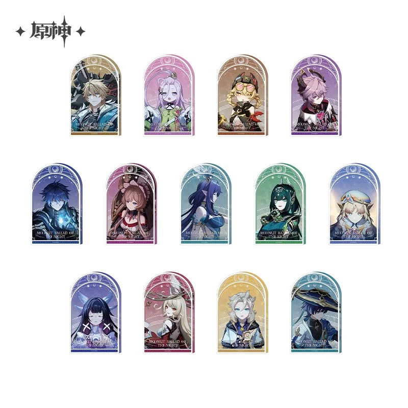 *Preorder* Genshin Impact Moonlit Ballad of The Night Series Thick Acrylic Display Block
