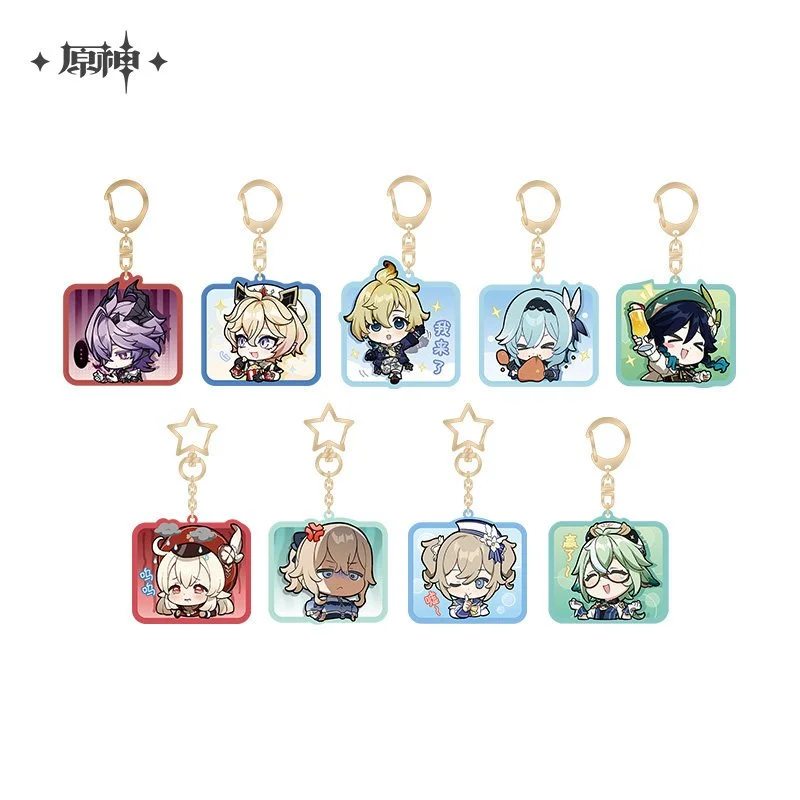Genshin Impact Chibi Emoji Series Acrylic Keychain: Mondstadt
