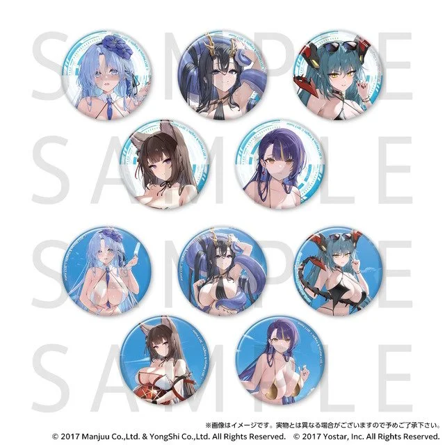 Azur Lane Character Pin Badge Blindbox Vol 3.0 (10 designs): Single Pull (JP)