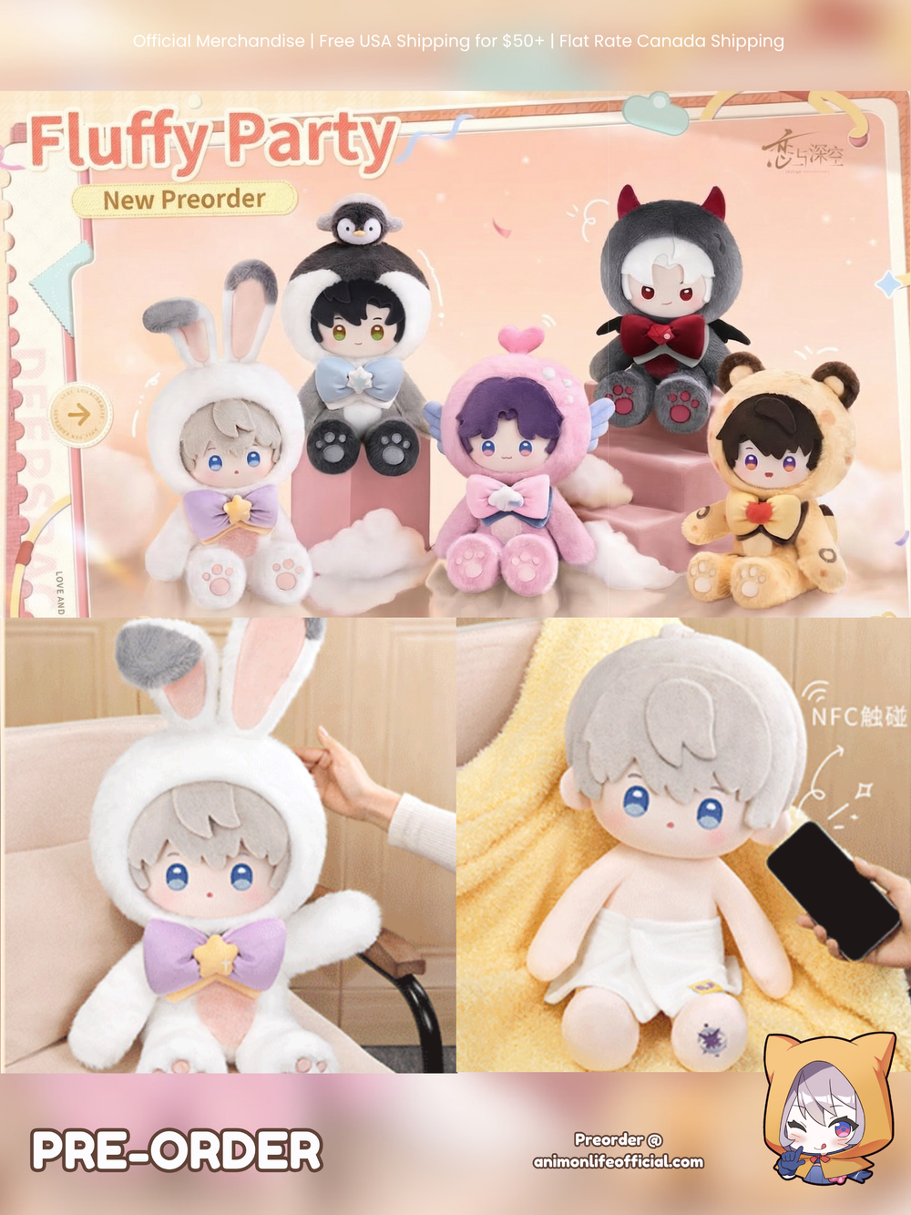 Preorder* Love and Deepspace Fluffy Party Series Plush Doll