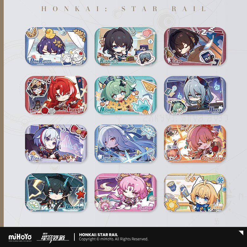 *Preorder* Honkai: Star Rail Pompom Snapshot Series Metal Pin Vol 2.0