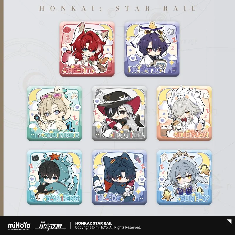 *Preorder* Honkai: Star Rail Boy's Dormitory Series Chibi Square Pin Vol 2.0