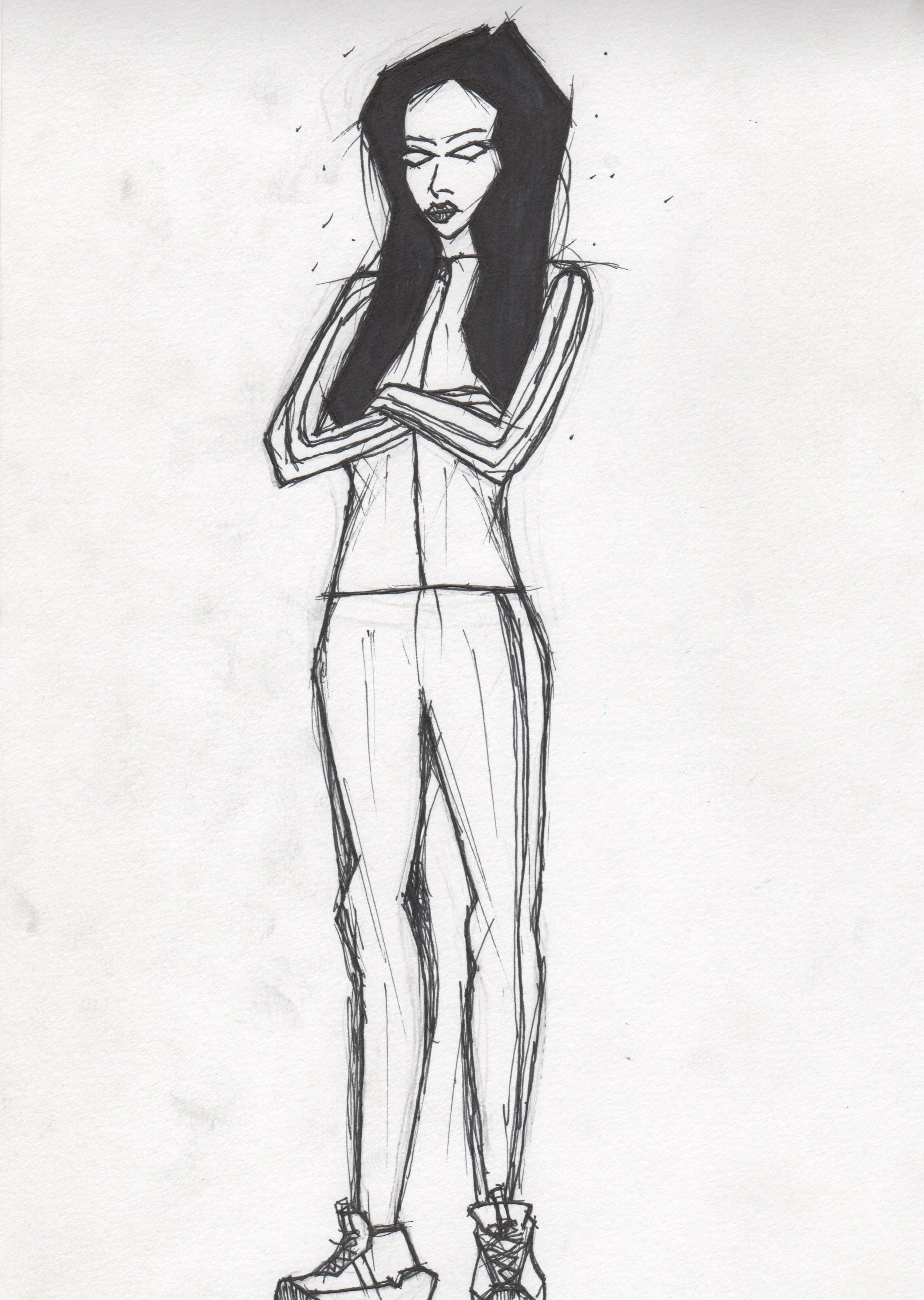 "Fireant"
Used for Act On Omen EP cover
Technical Pens on 9x12 sketch paper
Benno Levine 2022