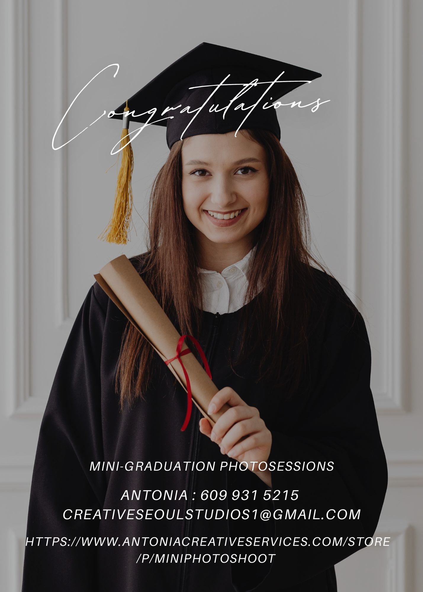 White Photo Modern Elegant Celebration Graduation Invitation.jpg