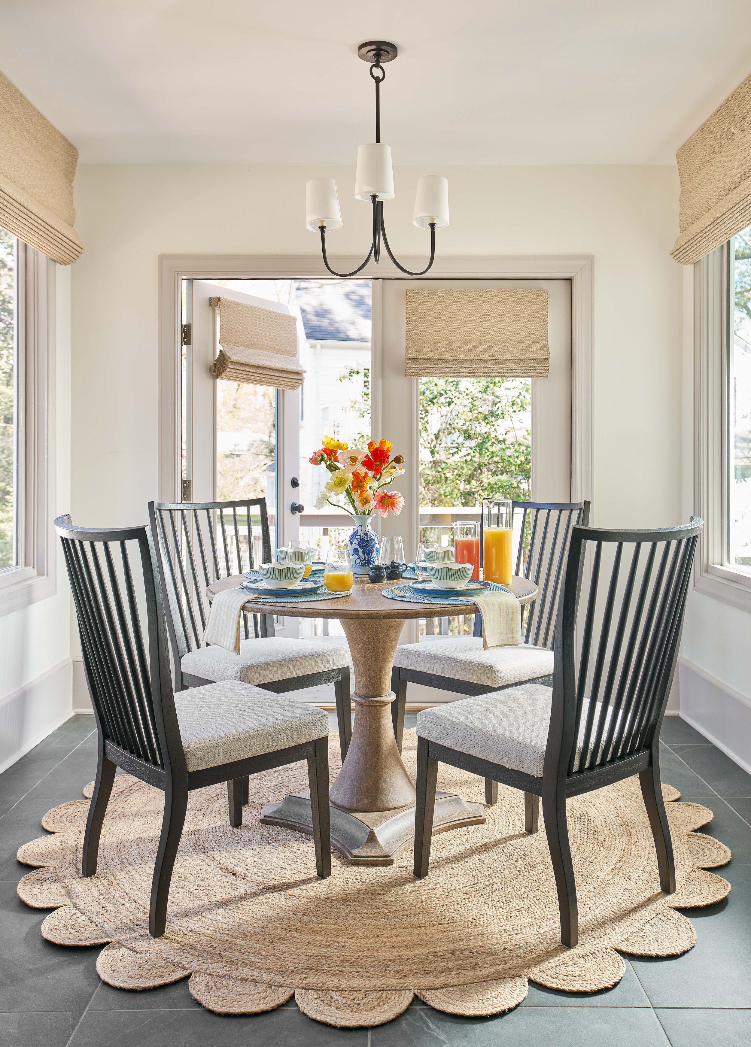 breakfast room in historic chapel hill home renovated and designed by cat french design chapel hill interior designer award winning interior design