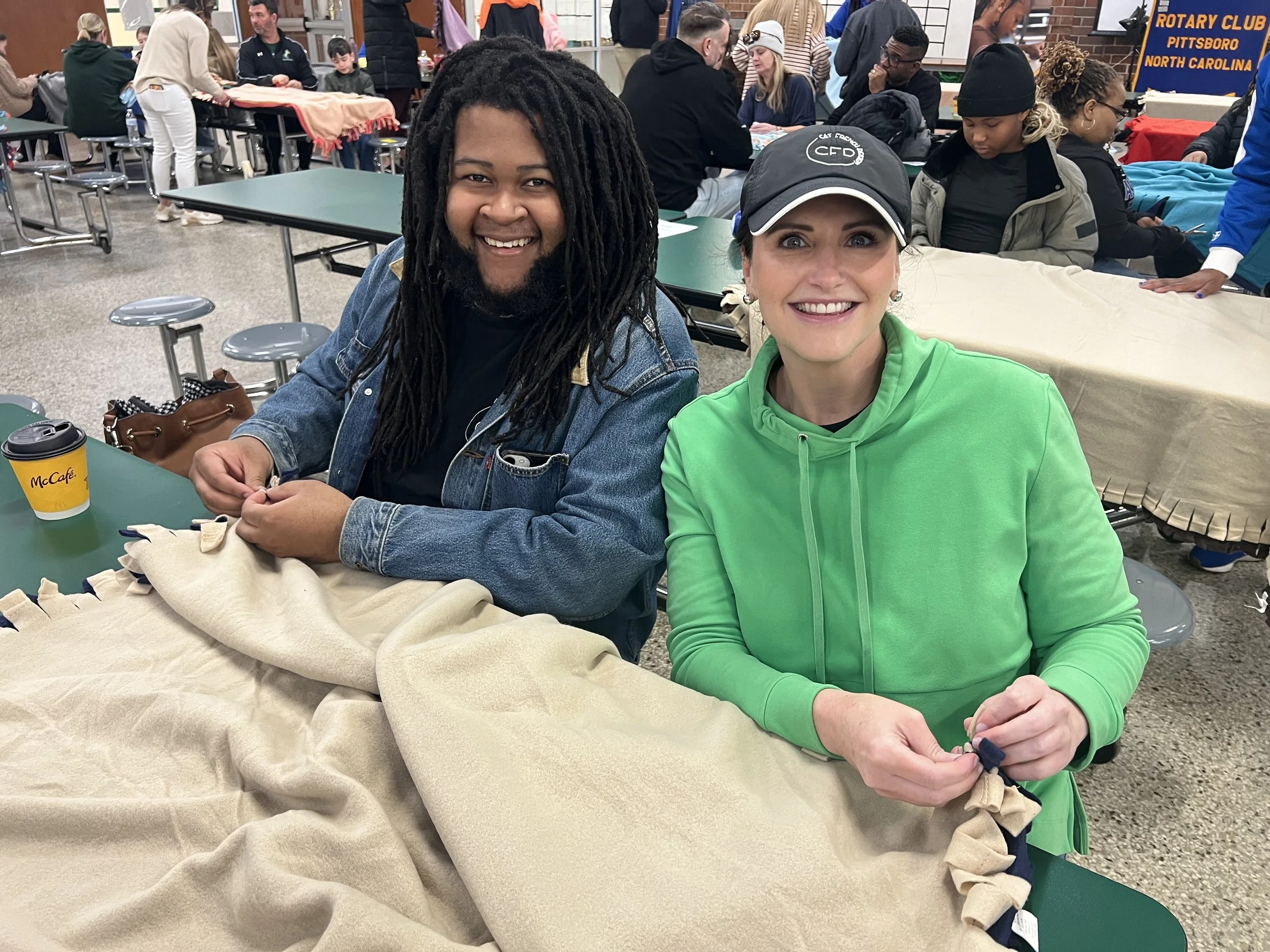 Lead designer rebecca and Design tech julian from cat french design chapel hill interior designer durham interior designer