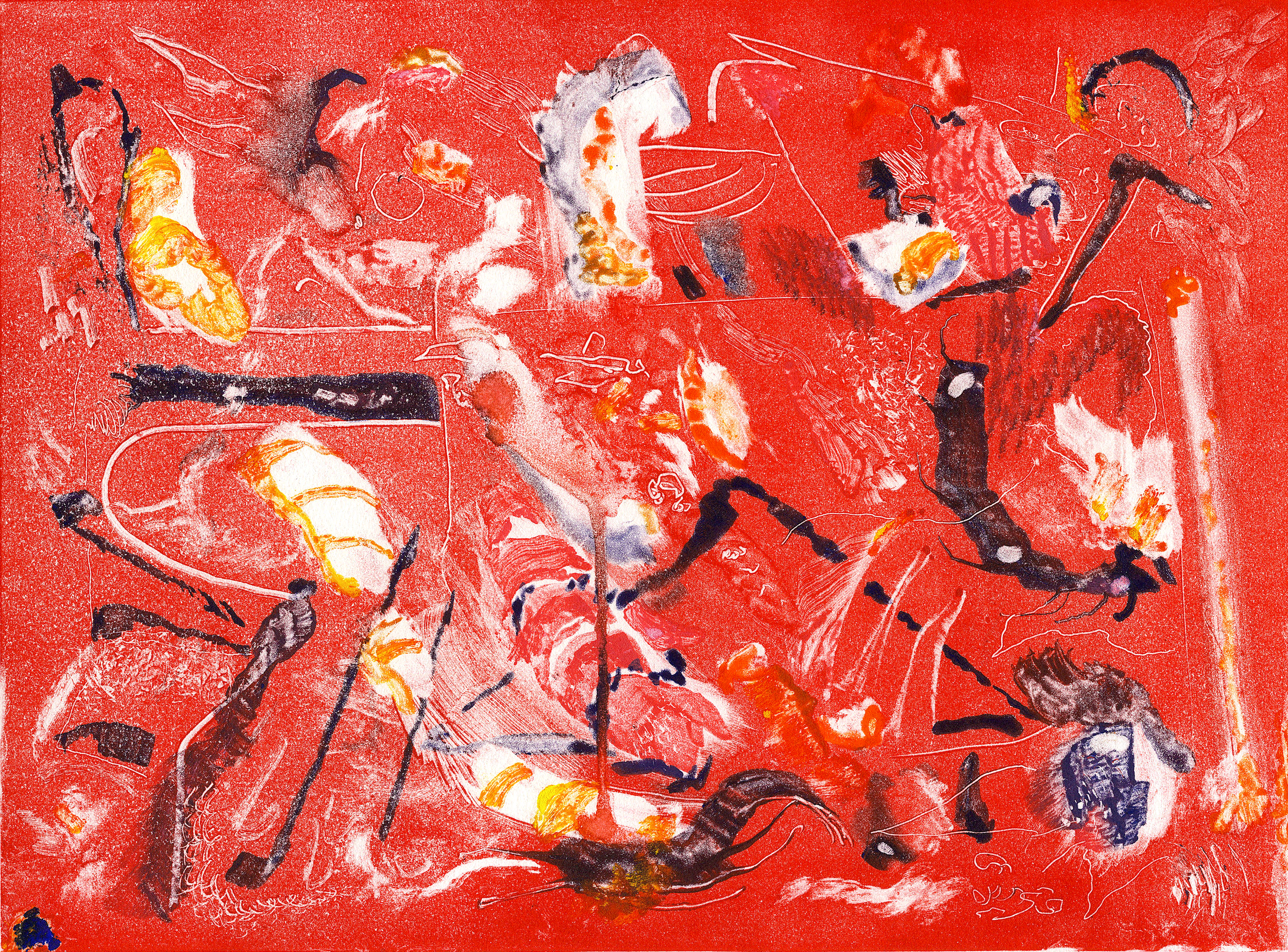 mwydo, monotype on paper, 2026
